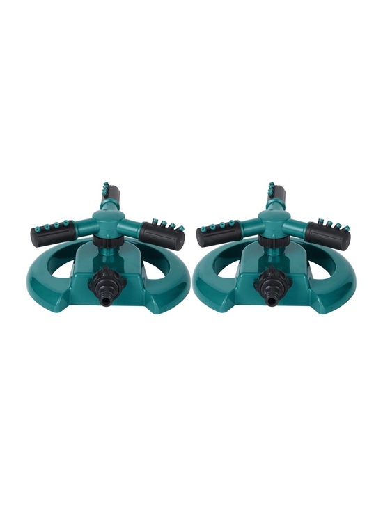 Other - Lot of 2 360° Rotating Lawn Sprinklers 3 Arm Adjustable Garden Sprayers